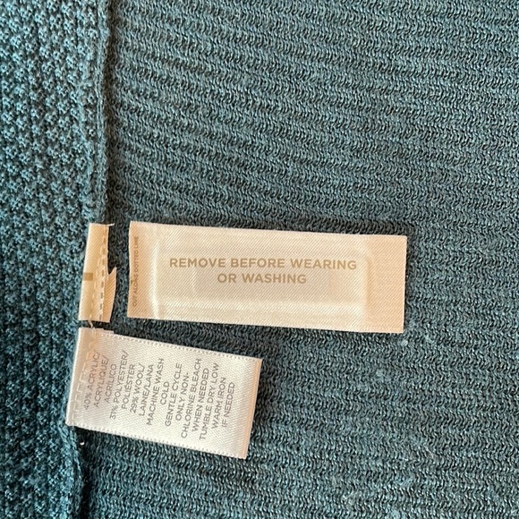 LOFT navy draped open front cardigan - Picture 7 of 7